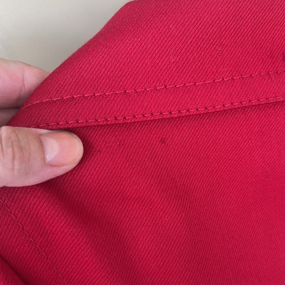 Zara Woman Sz 6 Wool Red Belted  Short Trench Coat Careerwear Contemporary - Picture 10 of 13